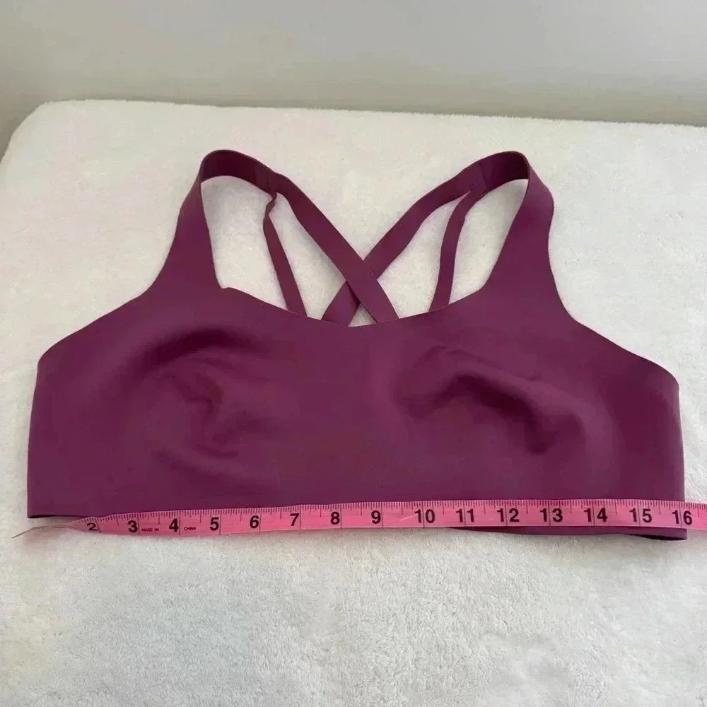 Lululemon Laser Focused‎ Sports Bra Vintage Plum Purple Medium Support 12B/c